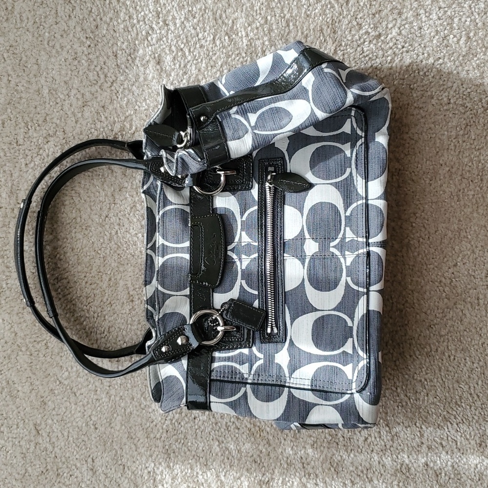 Coach Penelope Shantung Signature Satchel Handbag